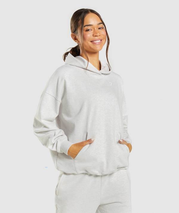 Damske Mikiny S Kapucňou Gymshark Rest Day Sweats Biele | UC1754628